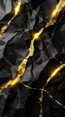 Wall Mural - Black and gold abstract background