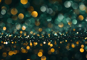 Wall Mural - emerald green glitter bokeh background