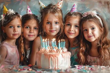 Birthday Celebration with Four Adorable Girls