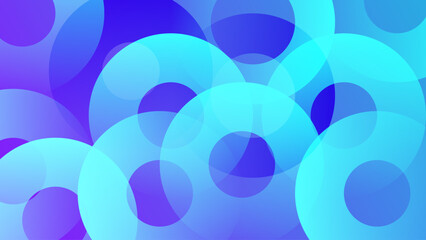 Poster - Abstract circle blue polygonal paper layer design background