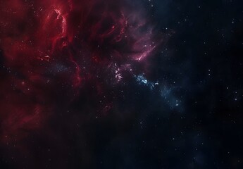 Sticker - Red and Blue Nebula Space Background