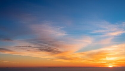 Wall Mural - colorful sky gradient with blue and orange hues