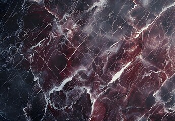 Poster - Intricate Deep Red Marble Texture with White Veins