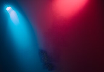 Canvas Print - Blue and Red Light Gradient Background