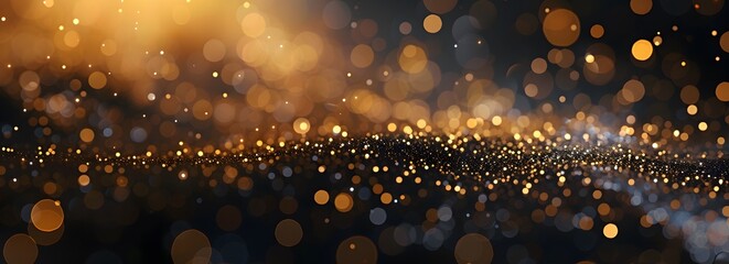Wall Mural - abstract golden bokeh lights background