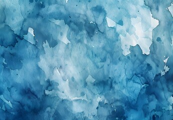 Wall Mural - Abstract Blue Watercolor Texture Background