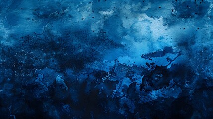 Canvas Print - Abstract Dark Blue Watercolor Night Sky Texture