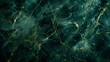 © MD - Abstract Dark Green Marble Texture with Gold Veins