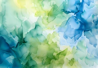 Wall Mural - Abstract Watercolor Background Blue Green Gradient