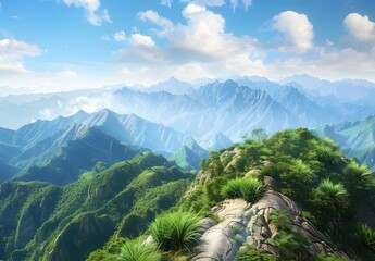 Wall Mural - Panoramic Mountain Landscape in China