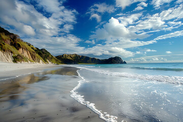 Wall Mural - Beautiful seascape at sunset. Composition of nature.