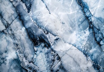 Wall Mural - Abstract Blue and White Marble Texture Background