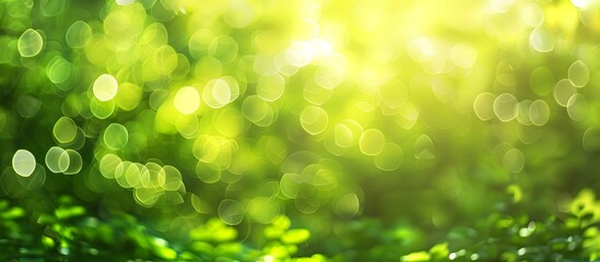 Poster - Abstract Green Bokeh Background for Spring Summer