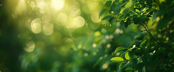 Green Spring Bokeh Background for Nature Design