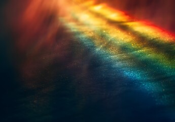 Sticker - Blurred Rainbow Light Rays Macro Photography