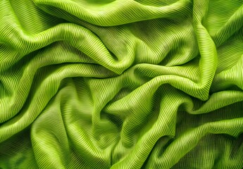 Canvas Print - Lime Green Cotton Fabric Texture Background