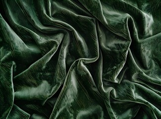 Canvas Print - Green Velvet Fabric Texture Background