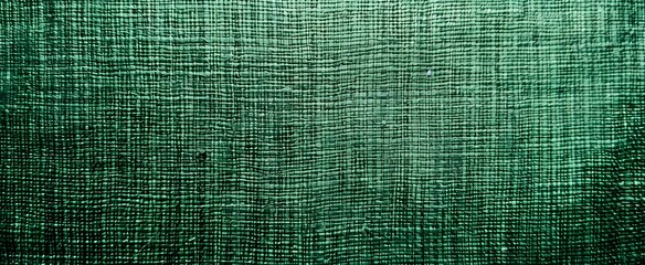 Poster - Seamless Green Canvas Fabric Texture