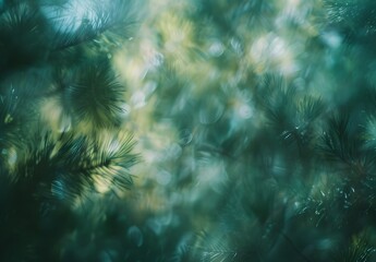 Canvas Print - Dreamy Sunlight Through Pine Forest