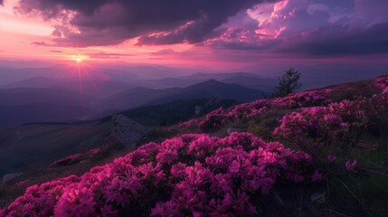 Poster - Purple Mountain Sunset