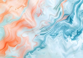 Sticker - Abstract Pastel Swirls Marble Background