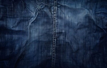 Canvas Print - Dark Blue Denim Texture with Grunge Effect Background