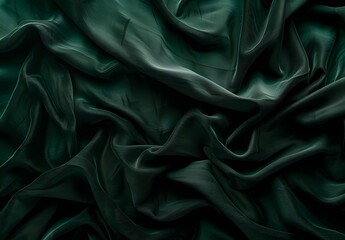 Wall Mural - Dark Green Fabric Texture Background