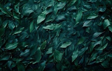 Poster - Abstract Green Leaves Texture Background