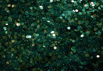 Sticker - Dark Green Glitter Background Texture Seamless Pattern