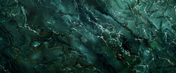 Poster - Seamless Dark Green Marble Texture