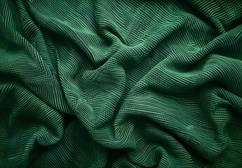 Wall Mural - Ultra Realistic Green Fabric Texture Photography