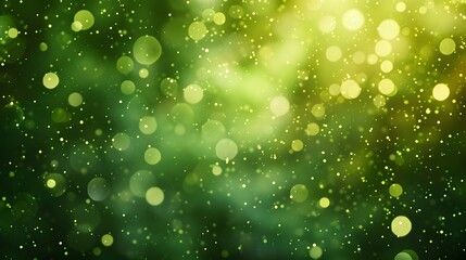 Wall Mural - abstract green bokeh background with light effects