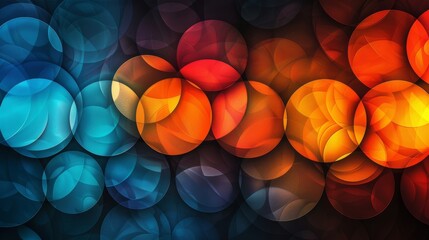 Poster - Abstract colorful circles background.