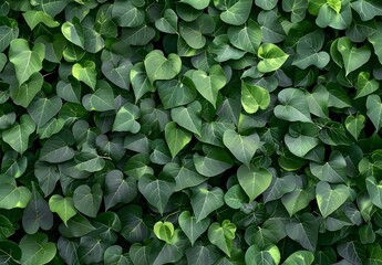 Poster - Seamless Green Leaf Wall Background Texture