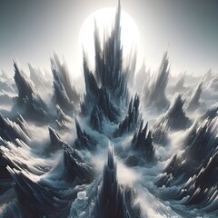 Wall Mural - background with mountains