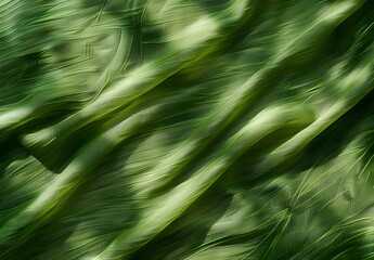 Wall Mural - green fabric with palm leaf shadow texture