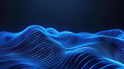 abstract lines with dark blue neon color backgrounds
