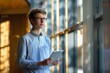 © Shooting Star Std - Professional Photography of young entrepreneur exploring business opportunities, Generative AI