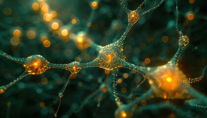 Abstract 3d render, connection concept