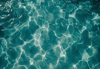 Wall Mural - teal swimming pool water texture