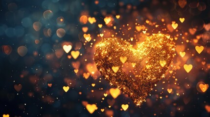 Canvas Print - Sparkling Heart of Love