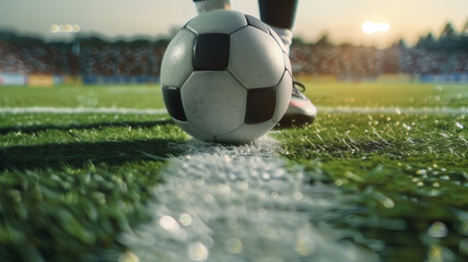 soccer ball on the grass