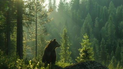 Sticker - Bear in a Forest