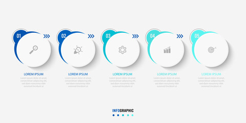 Wall Mural - Business data visualization. Process chart. Abstract elements of graph, diagram with steps, options, parts or processes. Vector business template for presentation. Creative concept for infographic.