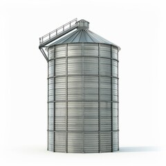 Poster - 3D Render of a Grain Silo, on isolated white background, Generative AI