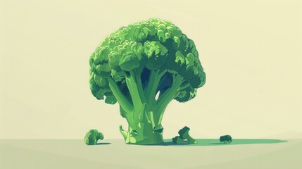 Canvas Print - Broccoli Tree Illustration