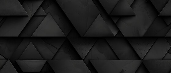 seamless pattern, Abstract black geometric triangular background perfect for modern designs and tech visuals. High resolution and visually striking.