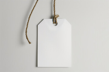 Wall Mural - a blank tag with t Shirt in white background 