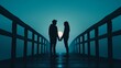 © ธนากร บัวพรหม - A couple standing apart in a dimly lit room, faces turned away from each other, tense atmosphere, realistic photo, high detail, partners in dispute