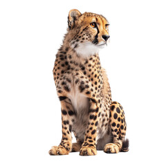 cheetah encounter isolated on transparent or white background, png